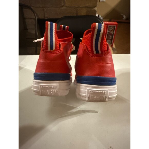 Converse Chuck Taylor All Star High-Top Sneakers Red/White/Blue Striped Accents - Picture 5 of 12